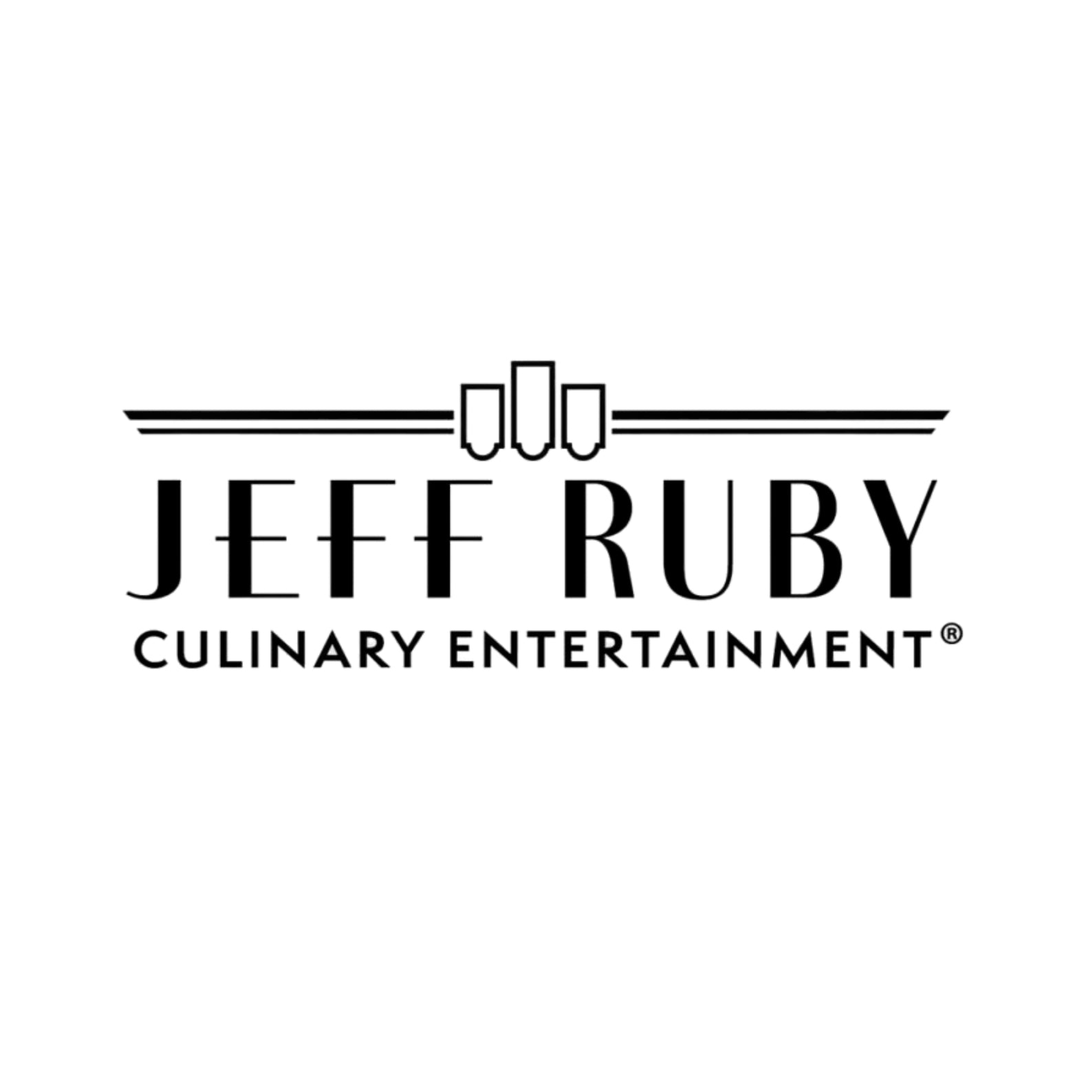 Logo of Jeff Ruby Culinary Entertainment on a white background